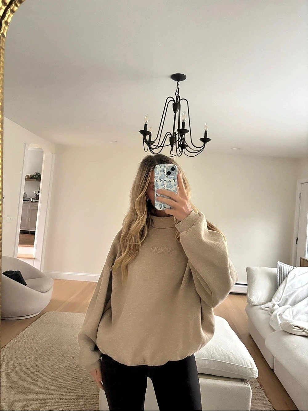 Fear of God Essentials Pullover Hoodie Beige Pullover Hoodie Size